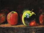 Apples on the Shelf 12x16 by Bob Bradshaw