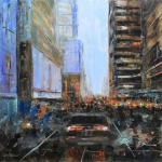 Crowded-Street-16x16 by Bob Bradshaw