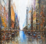 Lost-in-the-City-24x24 by Bob Bradshaw