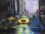 New-York-Night-12x16 by Bob Bradshaw