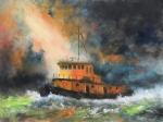 Stormy-Waters-12x16 by Bob Bradshaw