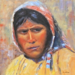 Tarahumara Woman 12x12 by Bob Bradshaw