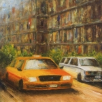 Evening Traffic 12x12 by Bob Bradshaw